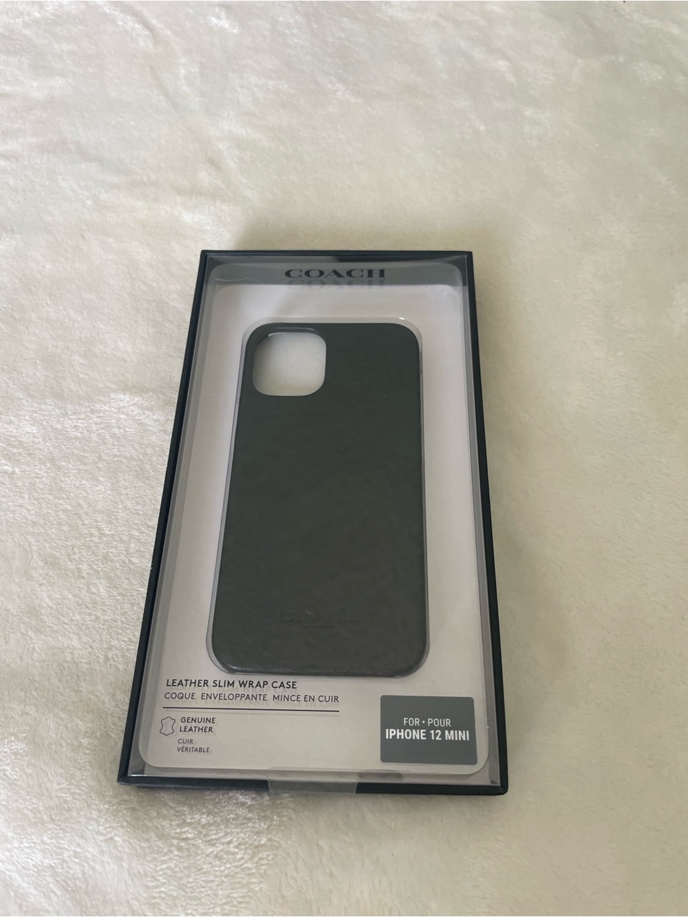 Coach Leather Slim Wrap iPhone 12 Mini Case - Black